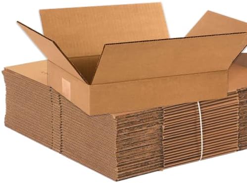 BOX USA Shipping Boxes 12"L x 9"W x 2"H 25-Pack Flat Corrugated Cardboard Box for Packing, Moving and Storage - Image 3