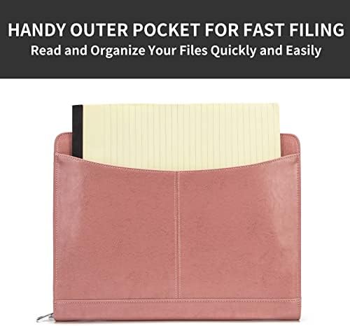 Personalized Vegan Leather Portfolio with Front Pocket for Legal Pad - Image 6
