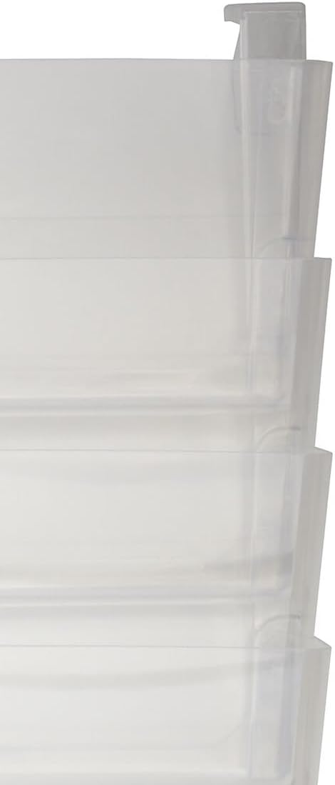TRU RED 7‑Pocket Plastic Letter Wall File, Clear – Vertical Wall‑Mounted Organizer for High‑Capacity Mail & Document Sorting - Image 3
