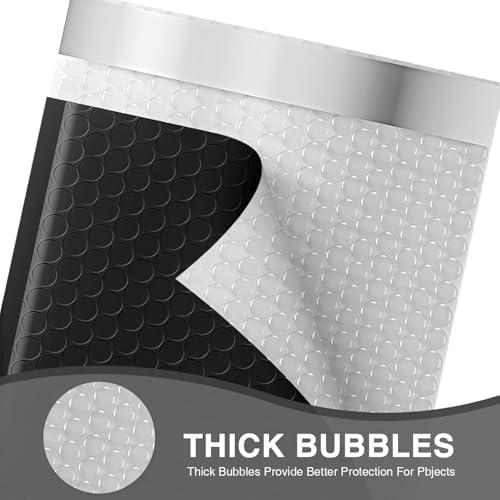 Metronic 1000 Pack Bubble Mailer 4X8 Inch Black Waterproof Padded Envelopes - Image 5