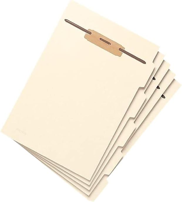 Smead 35605 Stackable Side Tab Letter Size Folder Dividers with Fastener 1/2-Inch 50 Each/Pack - Image 2