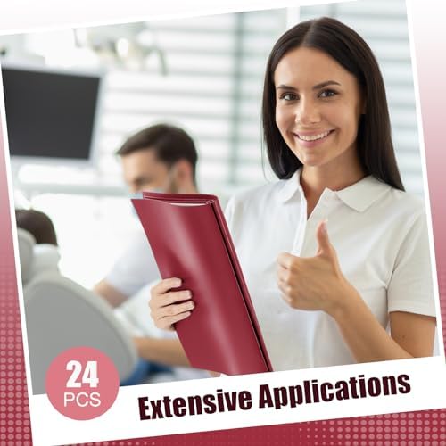 Teling Report Covers with 3 Prong Presentation Folders, Dark Red - Image 5