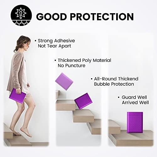 Fuxury Bubble Mailers 6x10 Inch 500 Pack Purple Padded Envelopes Bulk - Image 5