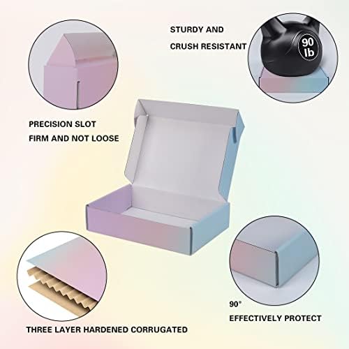 30 Pack 9"x6"x2" Shipping Boxes for Packaging Small Business, Medium Corrugated Cardboard Mailer Boxes, Recyclable Literature Boxes for Shipping Mailing - Image 3