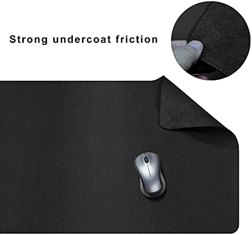 CENNBIE Leather Desk Mat,55" x 19.6" Extra Large Desk Pad Protector (Black) - Image 3