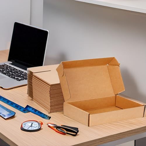 Kraft Brown Shipping Boxes 13x10x2 Inches, 20 Pack - Image 4