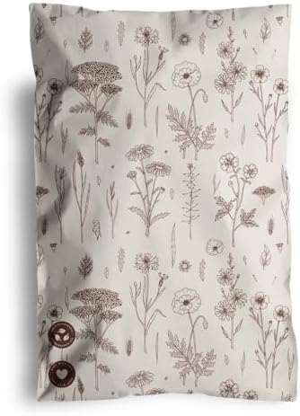 Poly Mailers 6x9-100 Pack Biodegradable Shipping Bags for Stationery and Small Accessories - Impack Self-Seal Waterproof Thick Mailing Envelope for Small Items - Wildflower by Impack