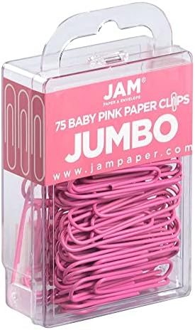 JAM Paper Colorful Jumbo Paper Clips - Large 2 Inch - Pink Paperclips - 75/Pack - Image 2