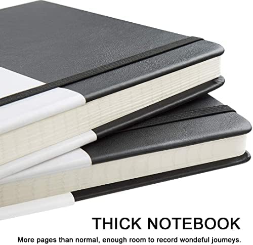 Huhuhero 10 Pack Lined Journal Notebook, A5 College Ruled 5"×8.25", Black - Image 6
