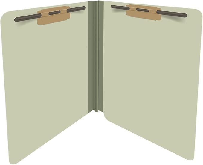 25 Pt. Pressboard Classification Folders, Full Cut End Tab, Letter Size, No Dividers, Green (Box of 25) - Image 4
