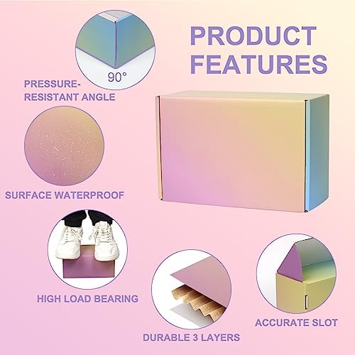 Shipping Boxes for Packaging, 9x6x4 Inches Corrugated Cardboard Boxes, Medium Mailing Boxes for Small Business (15 Pack, Colorful) - Image 6