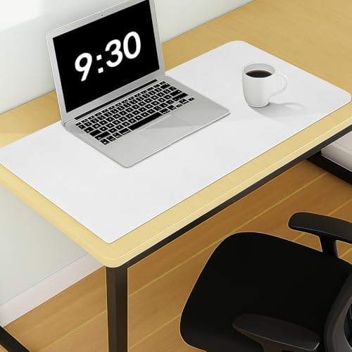 Warmstar Leather Table Cover 17 x42 Inch, 1.8MM Thick PVC Table Protector Waterproof, Desk Cover Protector Non-Slip Table Pad for Kitchen, Dresser, Gaming Desk,Dining Room Table，White - Image 7