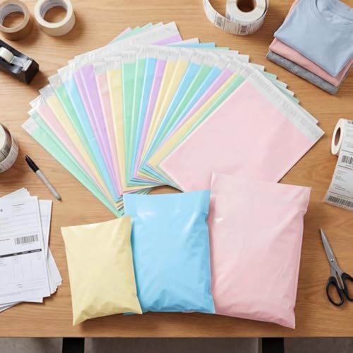 Outus 240 Pcs Poly Mailers Variety Size Pack Shipping Bags, Colorful - Image 6