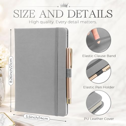 Laumoi 28 Pack A5 PU Leather Lined Notebook Journal, Retro Color,Simple - Image 2