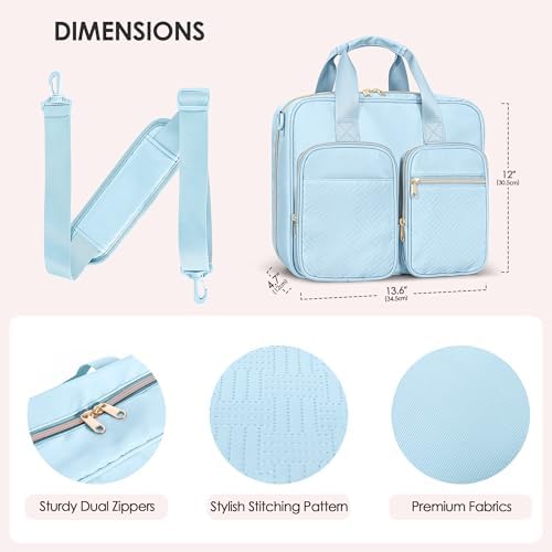 3 Ring Zipper Binder, 2 Inch Ring Binder Organizer Bag with Strap - Image 5