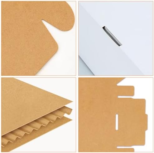 50 pack Small Shipping Box,4x4x2'',Corrugated Mailer,Cardboard Box, White - Image 3