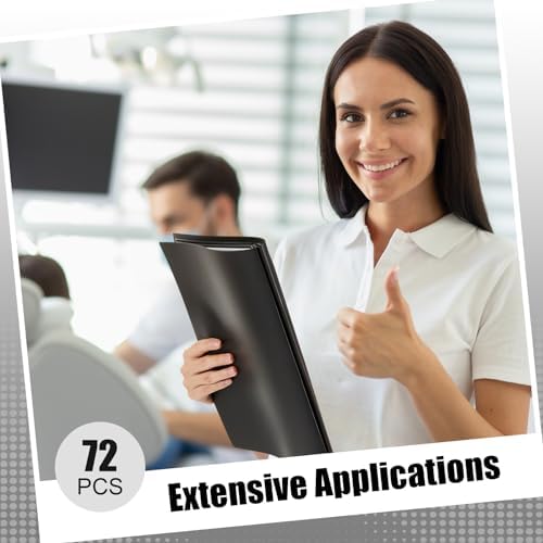 Teling 72 Pcs Report Covers with 3 Prong Presentation Folders, Black - Image 6
