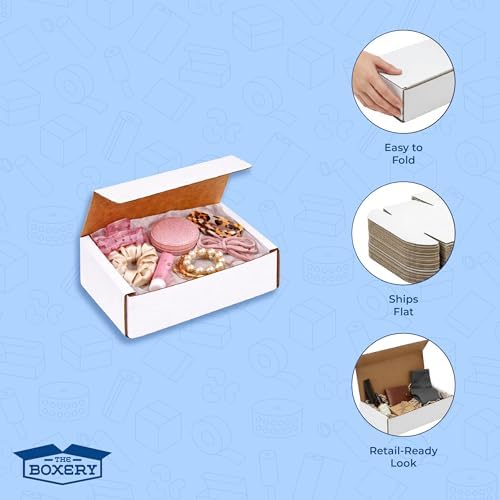The Boxery Corrugated Mailers White Tuck Shipping Boxes (3x2x2) - Image 5