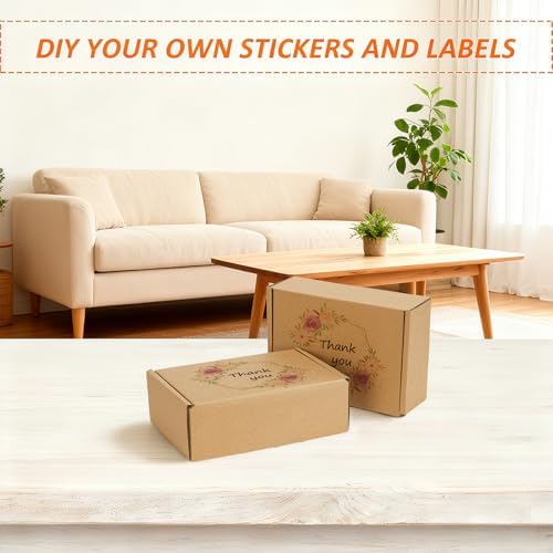HORLIMER 6x4x2 inches Shipping Boxes Set of 50, Brown Corrugated Cardboard Box Literature Mailer - Image 4