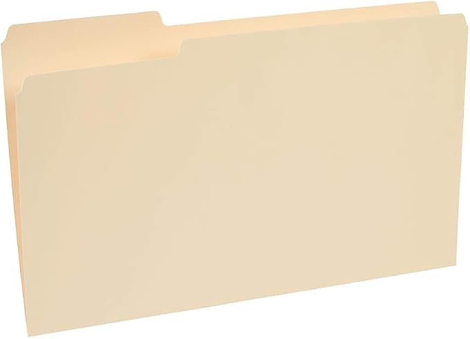 Staples 30% Recycled Reinforced File Folder, 1/3-Cut Tab, Legal Size, Manila, 100/Box (ST606814/606814) - Image 2