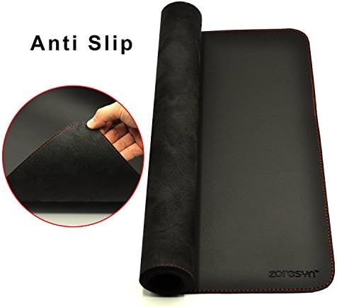 ZORESYN 63.0"x31.5" PU Leather Desk Pad Protector Black - Image 2