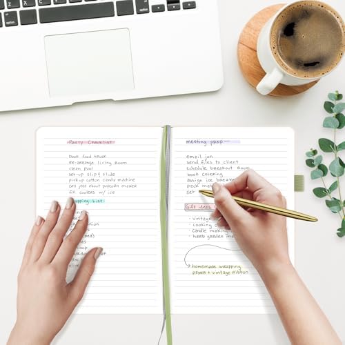 &And Per Se Lined Hardcover Notebook – A5 5.7"x8" College Ruled, 160 Pages, 100gsm Thick Paper – Aesthetic Journal for Women, Gift-Ready Planner, Everyday Writing Notebook (Botanical Floral) - Image 6