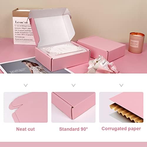 Shipping Boxes Small 6x4x2 Inches, Pink Cardboard Boxes for Packaging, Corrugated Mailing Boxes for Small Business (Pack of 20) - Image 5