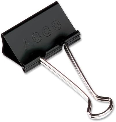 Large Binder Clips, Steel Wire, 1 1/16" Cap, 2"w, Black/Silver, Dozen - Image 3