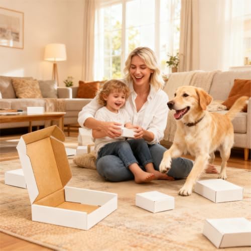 50 pack Small Shipping Box,7x6x2''Corrugated Mailer,YUNSY-BOX Cardboard Box - Image 6
