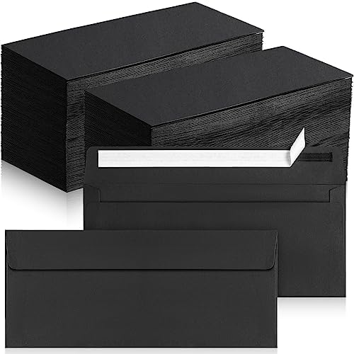 Jutom #10 Letter Size Kraft Envelopes, Black, 500 Pcs by Jutom