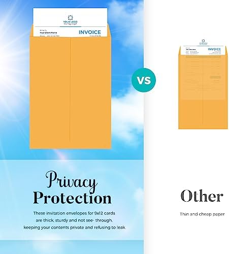 ACSTEP 100Pack Brown Envelopes Self Seal 10x13 Large Brown Kraft Catalog Envelopes, 10x13 Vanilla Envelopes for Mailing - Image 2