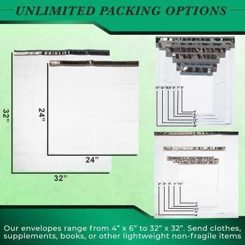 8000 Pack Secure Seal White Poly Mailers Shipping Bags - Safe Shipping with 4x6 Mailers Poly Bags - E-Commerce Poly Bags for Shipping - Self Sealing 2 Mil Poly Shipping Envelopes - Image 3