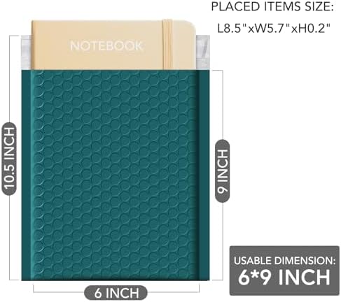 GSSUSA Forest Green Bubble Mailers 6x10" 600 Pack Padded Envelopes - Image 2