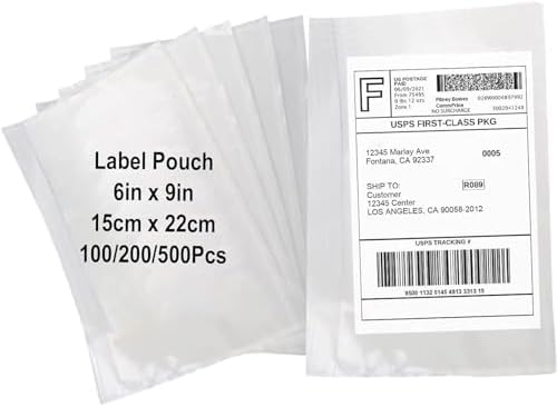 6x9 Packing List Mailing Envelopes Shipping Envelopes Packing List Clear Adhesive Shipping Label Sleeves Shipping Supplies for Small Businesses(1000 Pcs) by MBLABEL