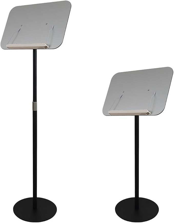 Floor Standing Book Stand, Adjustable Height and Angle Multifunctional Standing Reading Stand,Metal Material Music Sheet Stand，Support for Reading,Podiums. (Black) - Image 2