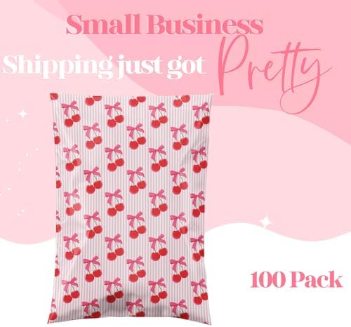 Pretty Package Store Poly Mailers 10x13, Cherry, 100 Pack - Image 4