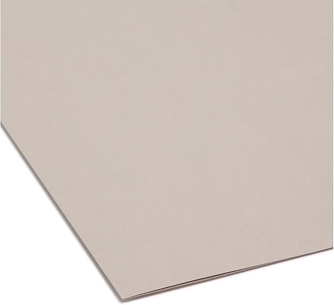 Smead Colored Hanging File Folder with Tab, 1/5-Cut Adjustable Tab, Letter Size, Gray, 25 per Box (64063) (Pack of 1) - Image 4