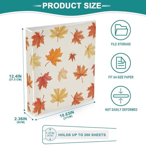 3 Ring Binder 1.5 Inch Clipboards Binders with Interior Pockets Round Ring Binder for Office Supplies and School - Image 5