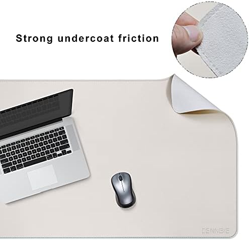 CENNBIE 39.3" x 19.6" Leather Desk mat,Perfect Desk Mate for Office(Cream) - Image 3
