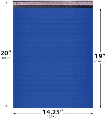 Royal Blue Bubble Mailers 14.25x20 Poly Padded Envelopes #7 100 Pack - Image 2
