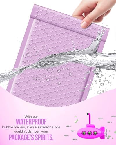 GSSUSA Lavender Bubble Mailers 6x10 100 Pack, Self Seal Padded Envelopes - Image 4