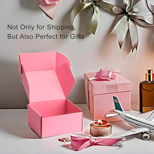 6x6x3 inch Pink Shipping Boxes for Small Business- Set of 25 - Image 4