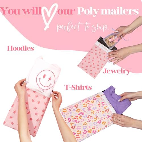 Pretty Package Store Designer Poly Mailers 14.5x19, Pastel Cross, 100 Pack - Image 4