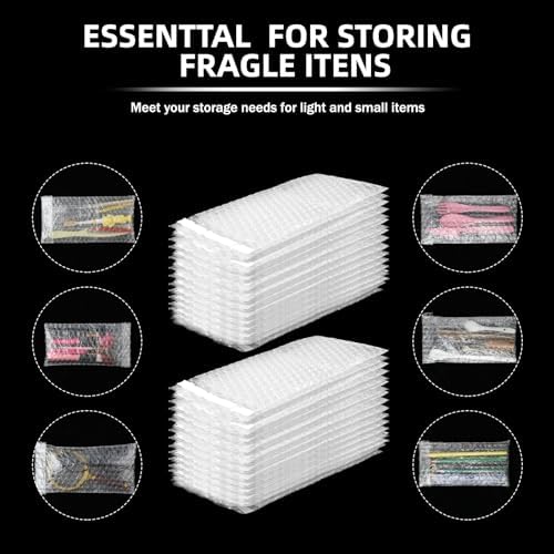 Frienda 300 Pcs Self Adhesive Bubble Bags Packing Pouches, 4" X 8" - Image 6