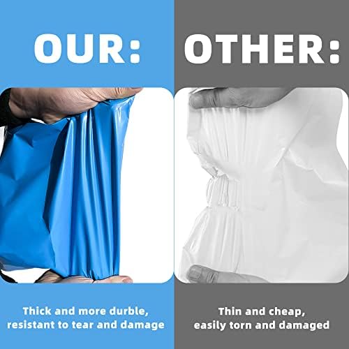 POLYSELLS 100 pcs 7.5x10.5 Inches Blue Poly Mailers Shipping Envelopes, Strong Adhesive Sealing, Waterproof, and Tear-resistant Postal Mailing Bags for Clothing, Books, and Accessories - Image 6