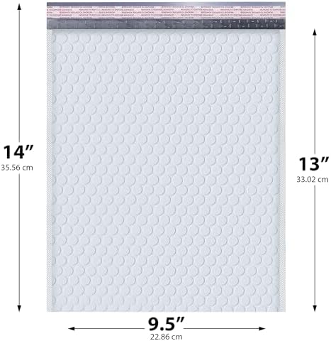Arctic White Bubble Mailers 10x13 Self Seal Poly Padded Envelopes 200 Pack - Image 2