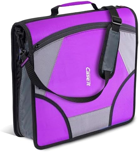 Case-it King Size 3-Ring Binder | 4-Inch Capacity | D-186 Purple by Case-it