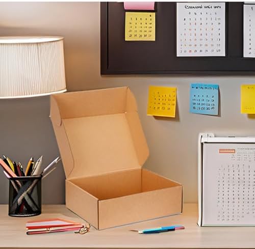 Kraft Brown Shipping Boxes 10x10x3 Inches, 20 Pack - Image 4