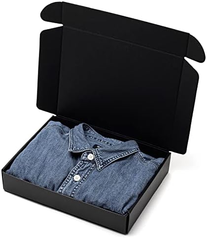Timirog Black Shipping Boxes 11 1/8 x 8 5/8 x 2" Letter Size 25 Pack - Corrugated Cardboard Mailing Box for Small Business, Literature Mailer Supplies for Packaging Pictures, Books, Clothes, Gifts - Image 6