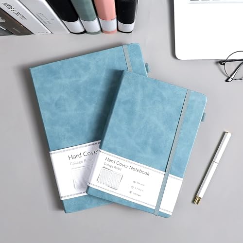 CAGIE Journal Notebook for Women Men Leather Journaling Diary Daily A5 Blue - Image 4